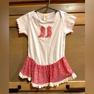 Baby Cowgirl Onesie with Shimmery Skirt